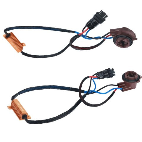 100W 6Ohm LED Load Resistors for LED - Fix Hyperflash Rapid Blinking for Tail lights, Reverse lights, Turn signals, etc Bulb Size - 3057 3157 3457 4157