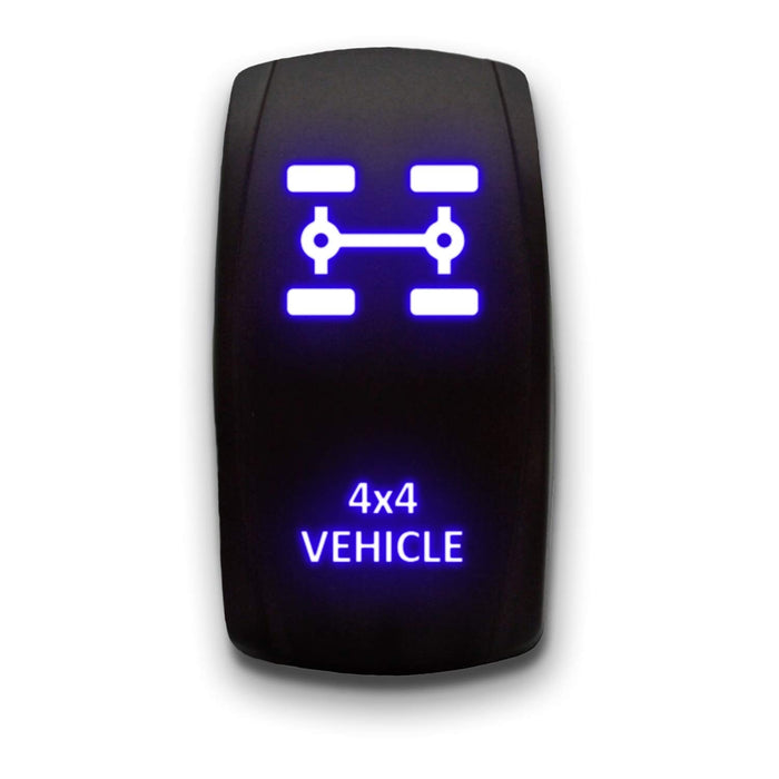 4X4 VEHICLE - Laser Etched 5-Pin Single Pole Single Throw Vertical Rocker Switch ON-OFF SPST Toggle Switch 20A 12V