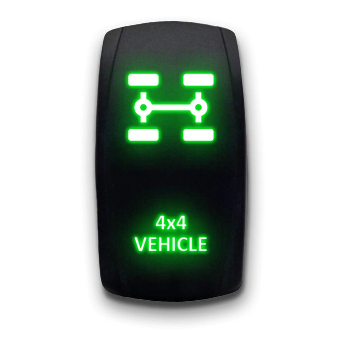 4X4 VEHICLE - Laser Etched 5-Pin Single Pole Single Throw Vertical Rocker Switch ON-OFF SPST Toggle Switch 20A 12V