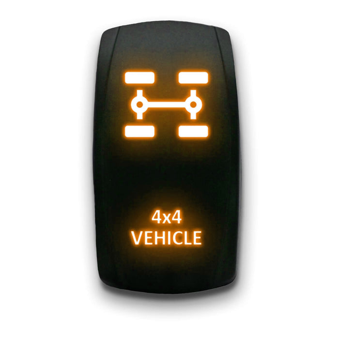 4X4 VEHICLE - Laser Etched 5-Pin Single Pole Single Throw Vertical Rocker Switch ON-OFF SPST Toggle Switch 20A 12V