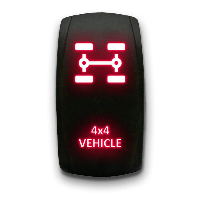 4X4 VEHICLE - Laser Etched 5-Pin Single Pole Single Throw Vertical Rocker Switch ON-OFF SPST Toggle Switch 20A 12V