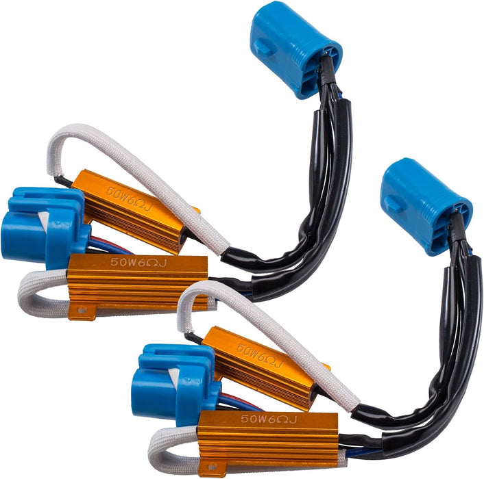 50W 6Ohm LED Load Resistors for LED Bulb - Fix Auto-Shutoffs/Flickering with LED Conversion Kits 9004 9007 H13 H4