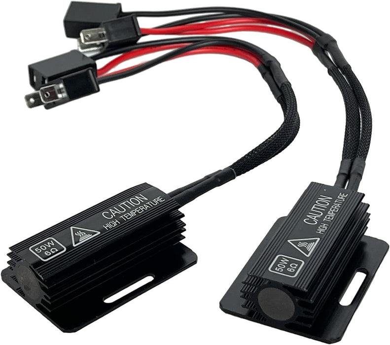 50W 6Ohm LED Load Resistors for LED Fog Light and DRL - Fix Auto-Shutoffs/Flickering with LED Conversion Kits