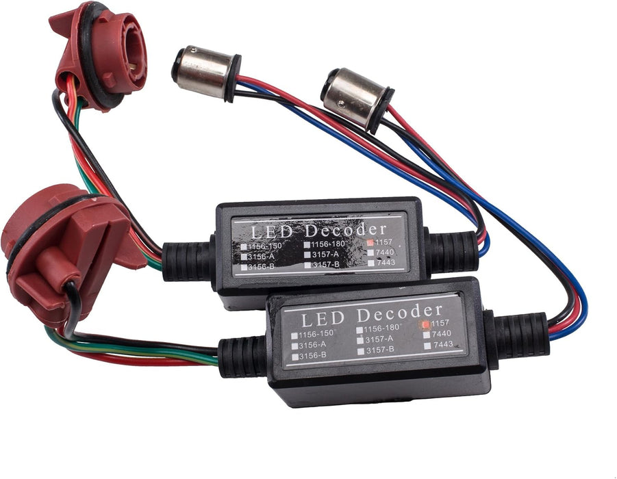 1157 BAY15d 1034 1076 1130 2357 2397 1158 LED Decoder Canceller - Eliminates Error Signal Messgages for Tail lights, Reverse lights, Turn signals, etc