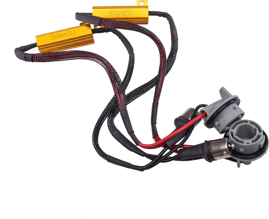 20W 6Ohm LED Load Resistors for LED Side Markers, License Plates etc - Fix Hyperflash for Tail lights, Reverse lights, Turn signals etc - Bulb Size T10 W5W 147 152 158 159 161 168 184 192 193 194 2825