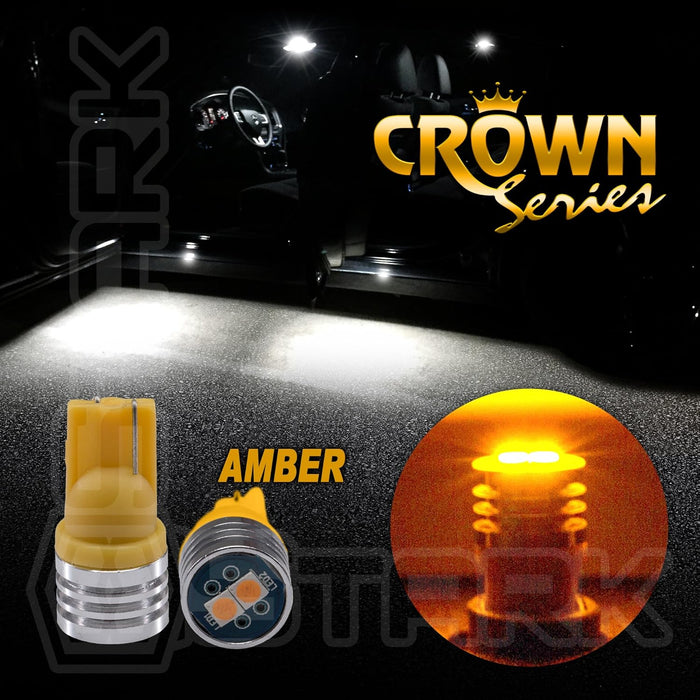 2x 28W Kit 3000 lm Bulbs - Crown Series 3030 Max Intensity - 14 pcs SMD Chip Projector - 1157 2057 2357 7528 - Amber