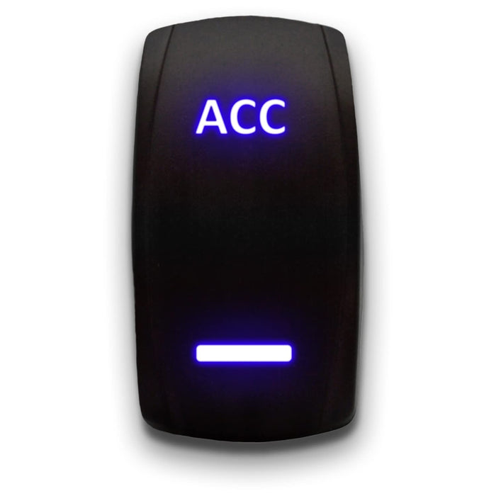 ACC - Laser Etched 5-Pin Single Pole Single Throw Vertical Rocker Switch ON-OFF SPST Toggle Switch 20A 12V