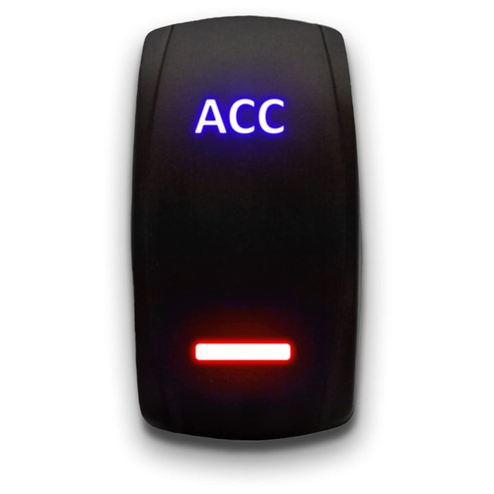ACC - Laser Etched 5-Pin Single Pole Single Throw Vertical Rocker Switch ON-OFF SPST Toggle Switch 20A 12V