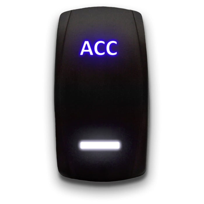 ACC - Laser Etched 5-Pin Single Pole Single Throw Vertical Rocker Switch ON-OFF SPST Toggle Switch 20A 12V