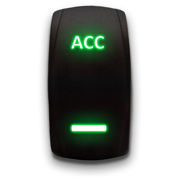 ACC - Laser Etched 5-Pin Single Pole Single Throw Vertical Rocker Switch ON-OFF SPST Toggle Switch 20A 12V