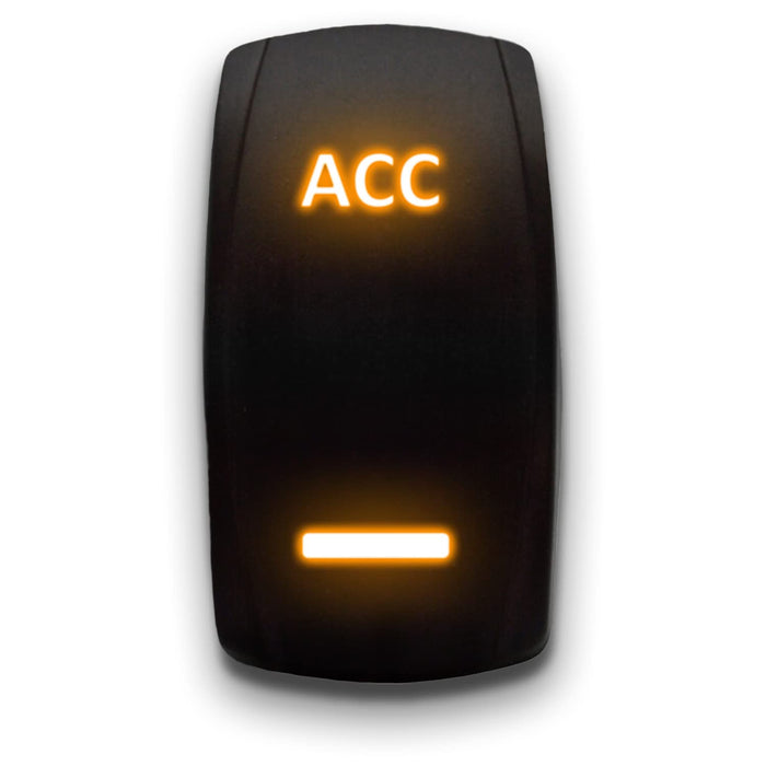 ACC - Laser Etched 5-Pin Single Pole Single Throw Vertical Rocker Switch ON-OFF SPST Toggle Switch 20A 12V
