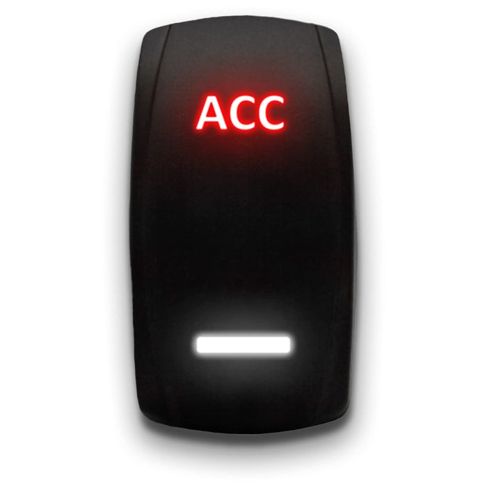 ACC - Laser Etched 5-Pin Single Pole Single Throw Vertical Rocker Switch ON-OFF SPST Toggle Switch 20A 12V