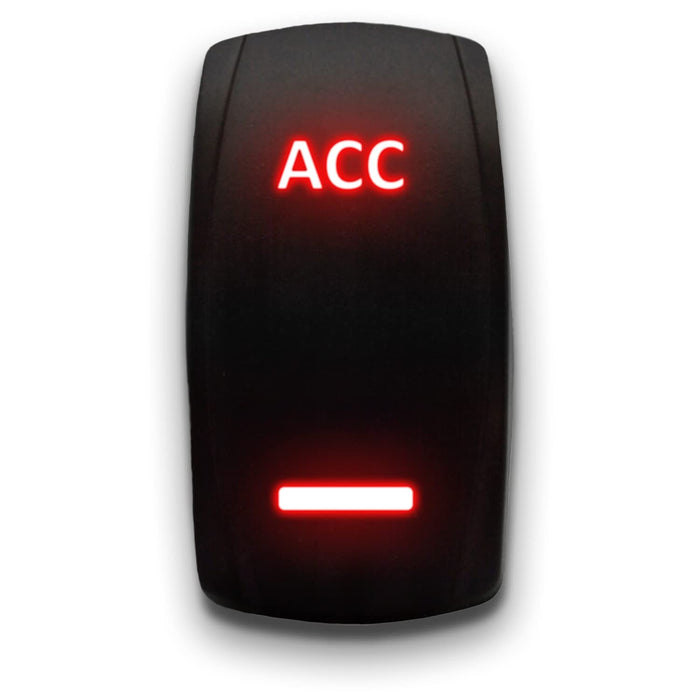 ACC - Laser Etched 5-Pin Single Pole Single Throw Vertical Rocker Switch ON-OFF SPST Toggle Switch 20A 12V