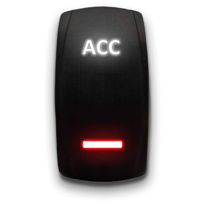 ACC - Laser Etched 5-Pin Single Pole Single Throw Vertical Rocker Switch ON-OFF SPST Toggle Switch 20A 12V