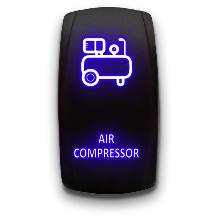 AIR COMPRESSOR - Laser Etched 5-Pin Single Pole Single Throw Vertical Rocker Switch ON-OFF SPST Toggle Switch 20A 12V