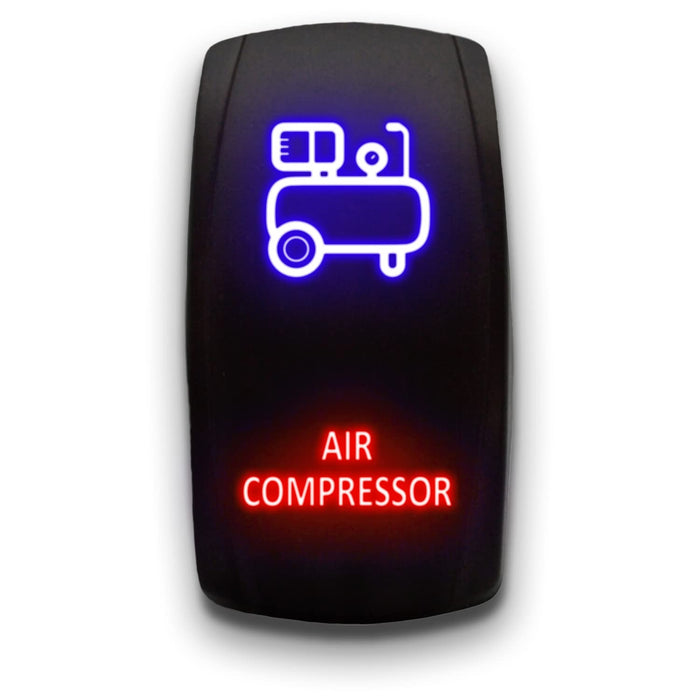 AIR COMPRESSOR - Laser Etched 5-Pin Single Pole Single Throw Vertical Rocker Switch ON-OFF SPST Toggle Switch 20A 12V