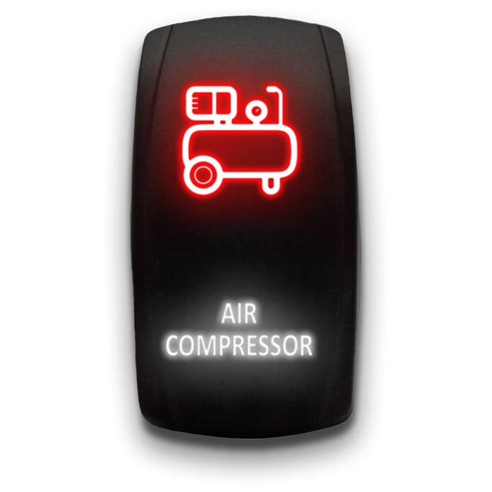 AIR COMPRESSOR - Laser Etched 5-Pin Single Pole Single Throw Vertical Rocker Switch ON-OFF SPST Toggle Switch 20A 12V