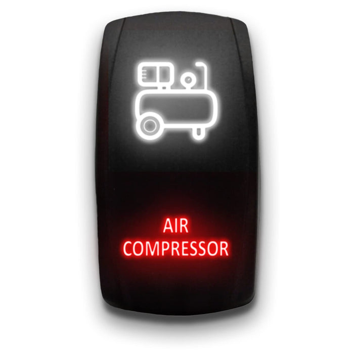 AIR COMPRESSOR - Laser Etched 5-Pin Single Pole Single Throw Vertical Rocker Switch ON-OFF SPST Toggle Switch 20A 12V