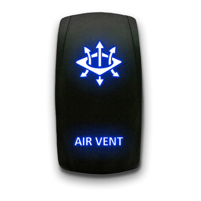 AIR VENT - Laser Etched 5-Pin Single Pole Single Throw Vertical Rocker Switch ON-OFF SPST Toggle Switch 20A 12V