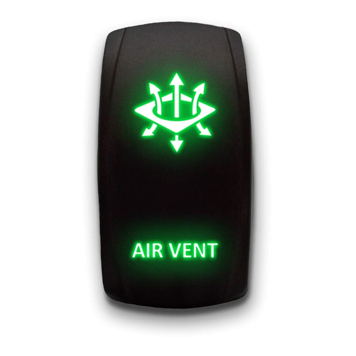 AIR VENT - Laser Etched 5-Pin Single Pole Single Throw Vertical Rocker Switch ON-OFF SPST Toggle Switch 20A 12V