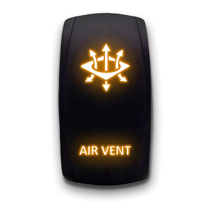 AIR VENT - Laser Etched 5-Pin Single Pole Single Throw Vertical Rocker Switch ON-OFF SPST Toggle Switch 20A 12V