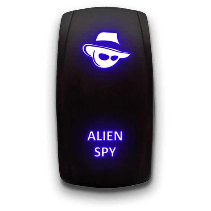 ALIEN SPY - Laser Etched 5-Pin Single Pole Single Throw Vertical Rocker Switch ON-OFF SPST Toggle Switch 20A 12V