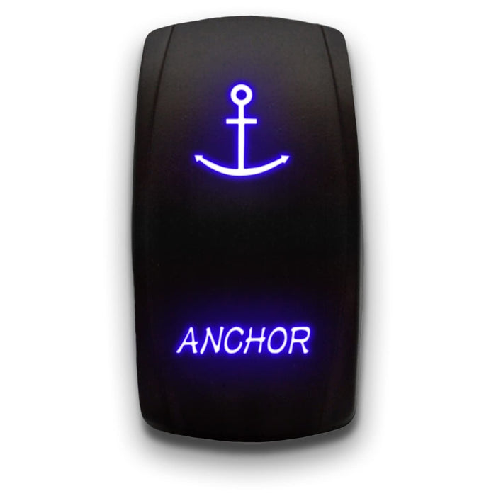 ANCHOR - Laser Etched 5-Pin Single Pole Single Throw Vertical Rocker Switch ON-OFF SPST Toggle Switch 20A 12V