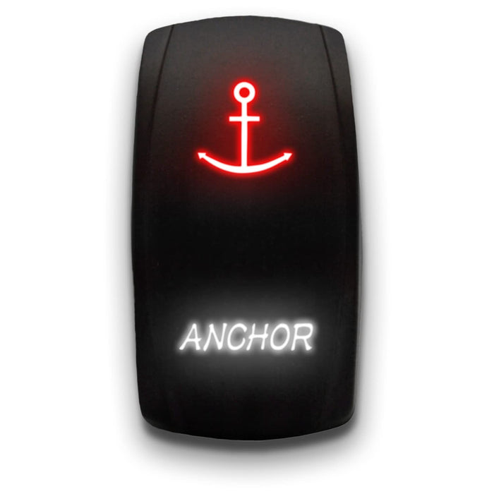 ANCHOR - Laser Etched 5-Pin Single Pole Single Throw Vertical Rocker Switch ON-OFF SPST Toggle Switch 20A 12V