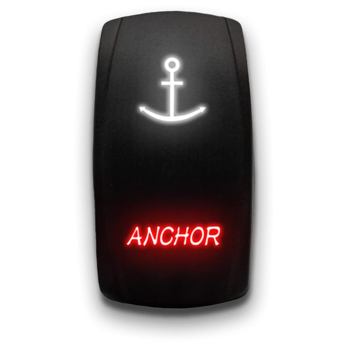ANCHOR - Laser Etched 5-Pin Single Pole Single Throw Vertical Rocker Switch ON-OFF SPST Toggle Switch 20A 12V