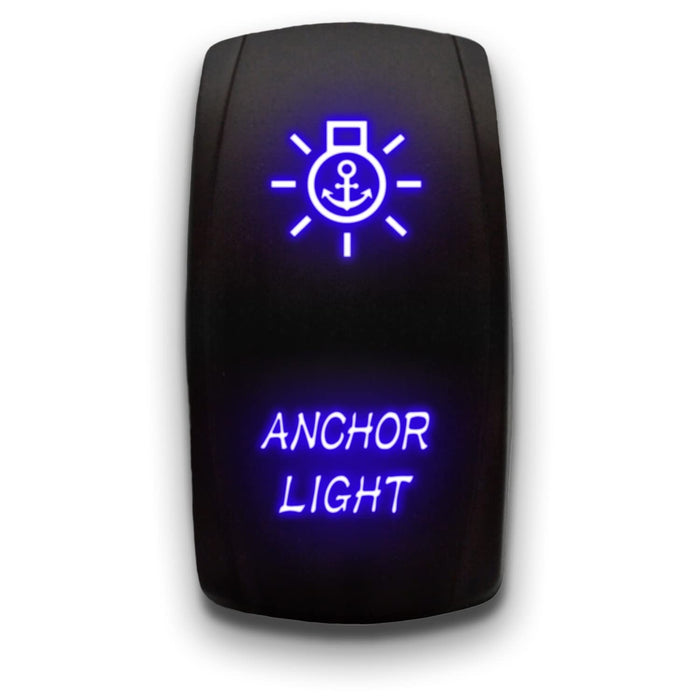 ANCHOR LIGHT - Laser Etched 5-Pin Single Pole Single Throw Vertical Rocker Switch ON-OFF SPST Toggle Switch 20A 12V