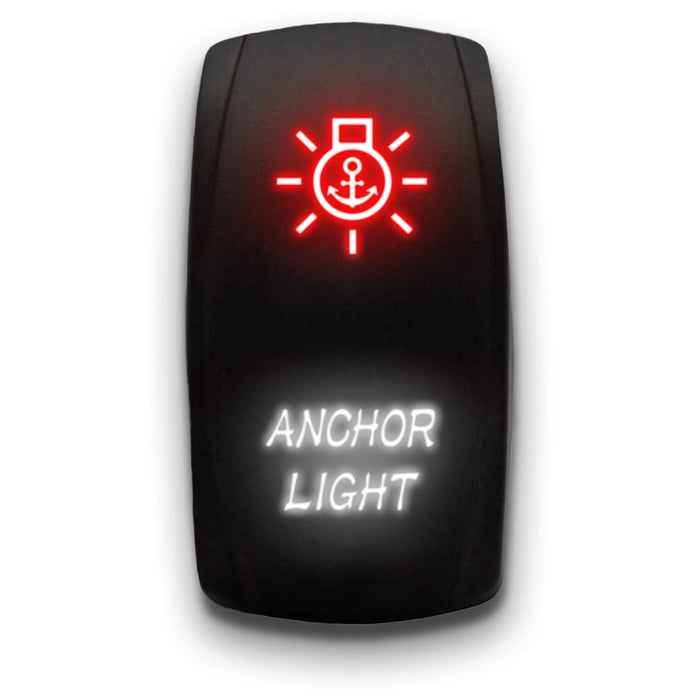 ANCHOR LIGHT - Laser Etched 5-Pin Single Pole Single Throw Vertical Rocker Switch ON-OFF SPST Toggle Switch 20A 12V