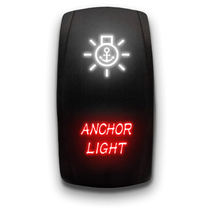 ANCHOR LIGHT - Laser Etched 5-Pin Single Pole Single Throw Vertical Rocker Switch ON-OFF SPST Toggle Switch 20A 12V