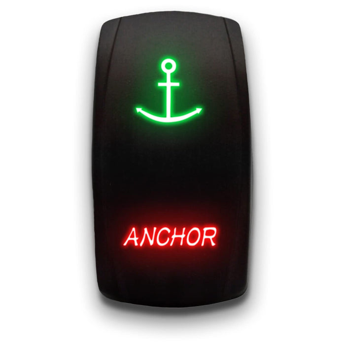 ANCHOR - Laser Etched 5-Pin Single Pole Single Throw Vertical Rocker Switch ON-OFF SPST Toggle Switch 20A 12V