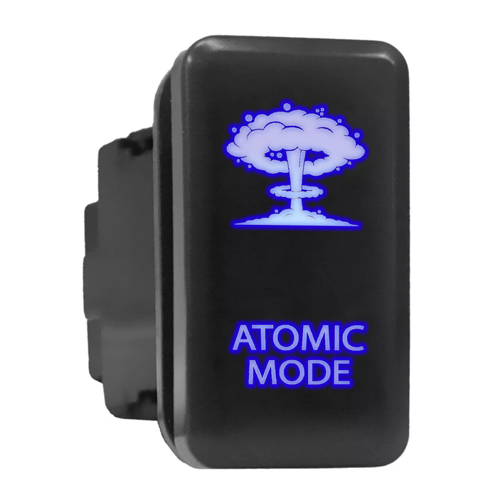 ATOMIC MODE - Tall Push Switch with Backlit Symbol Compatible with Toyota ON-OFF with Connector Wire Kit - Size 0.83 x 1.54 x 2.3 inches
