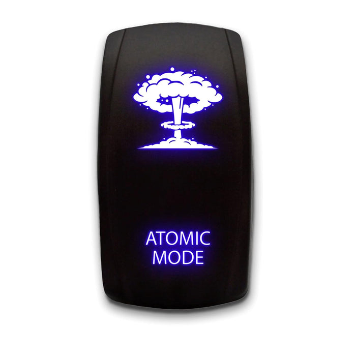 ATOMIC MODE - Laser Etched 5-Pin Single Pole Single Throw Vertical Rocker Switch ON-OFF SPST Toggle Switch 20A 12V