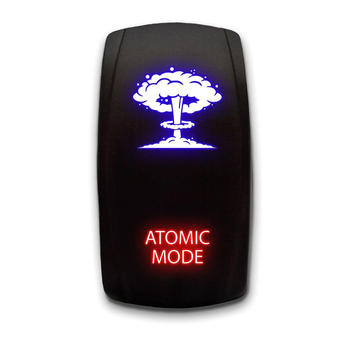ATOMIC MODE - Laser Etched 5-Pin Single Pole Single Throw Vertical Rocker Switch ON-OFF SPST Toggle Switch 20A 12V