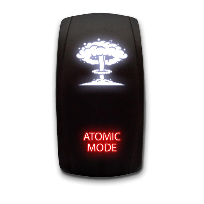 ATOMIC MODE - Laser Etched 5-Pin Single Pole Single Throw Vertical Rocker Switch ON-OFF SPST Toggle Switch 20A 12V