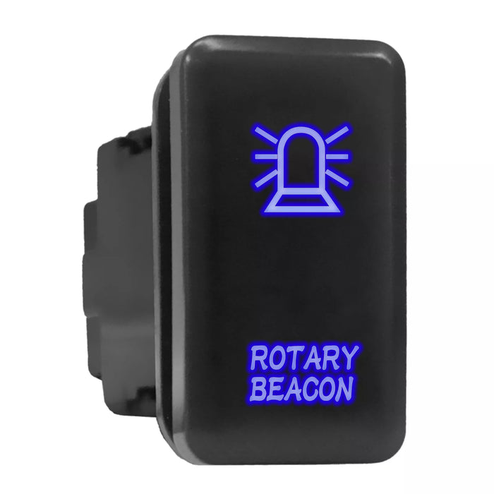 BEACON - Tall Push Switch with Backlit Symbol Compatible with Toyota ON-OFF with Connector Wire Kit - Size 0.83 x 1.54 x 2.3 inches