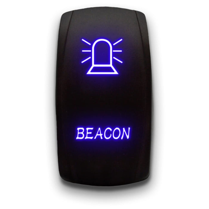 BEACON - Laser Etched 5-Pin Single Pole Single Throw Vertical Rocker Switch ON-OFF SPST Toggle Switch 20A 12V