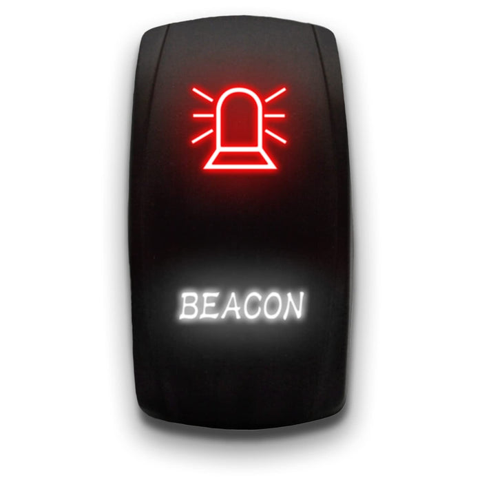 BEACON - Laser Etched 5-Pin Single Pole Single Throw Vertical Rocker Switch ON-OFF SPST Toggle Switch 20A 12V