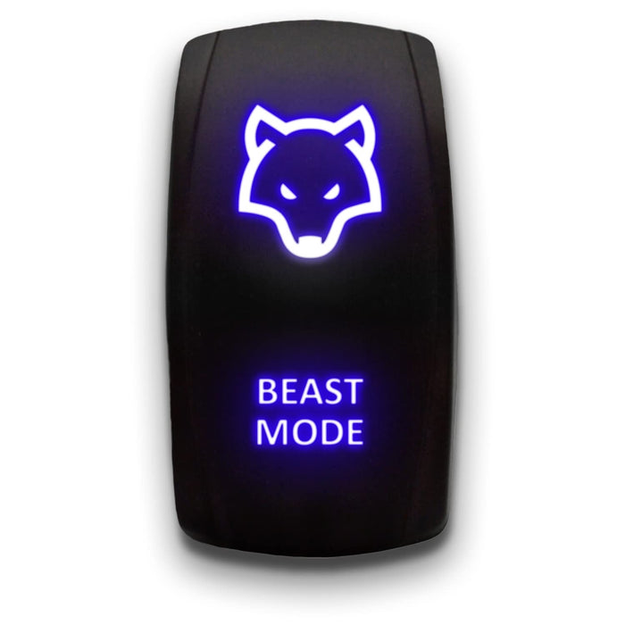 BEAST MODE - Laser Etched 5-Pin Single Pole Single Throw Vertical Rocker Switch ON-OFF SPST Toggle Switch 20A 12V