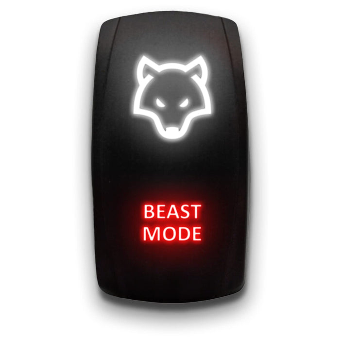 BEAST MODE - Laser Etched 5-Pin Single Pole Single Throw Vertical Rocker Switch ON-OFF SPST Toggle Switch 20A 12V