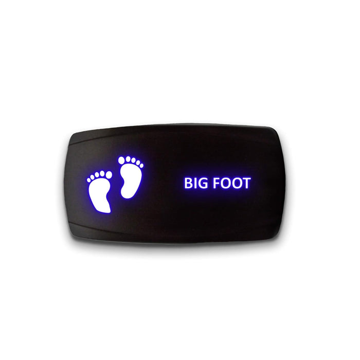BIG FOOT - Laser Etched 5-Pin Single Pole Single Throw Horizontal Rocker Switch ON-OFF SPST Toggle Switch 20A 12V
