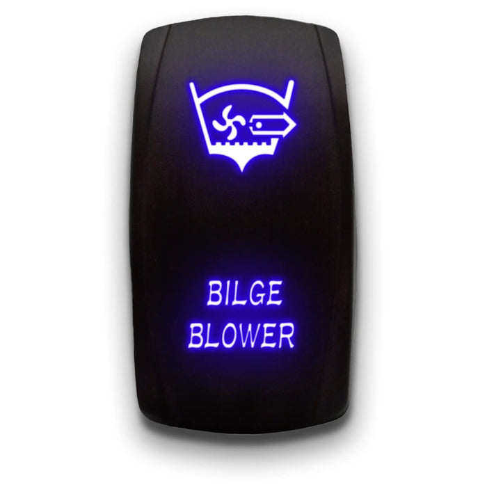 BILGE BLOWER - Laser Etched 5-Pin Single Pole Single Throw Vertical Rocker Switch ON-OFF SPST Toggle Switch 20A 12V