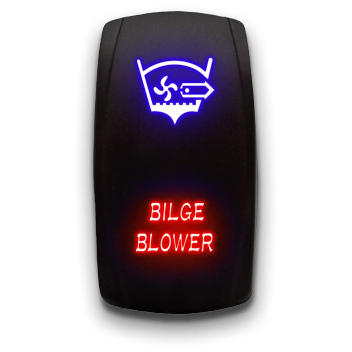 BILGE BLOWER - Laser Etched 5-Pin Single Pole Single Throw Vertical Rocker Switch ON-OFF SPST Toggle Switch 20A 12V