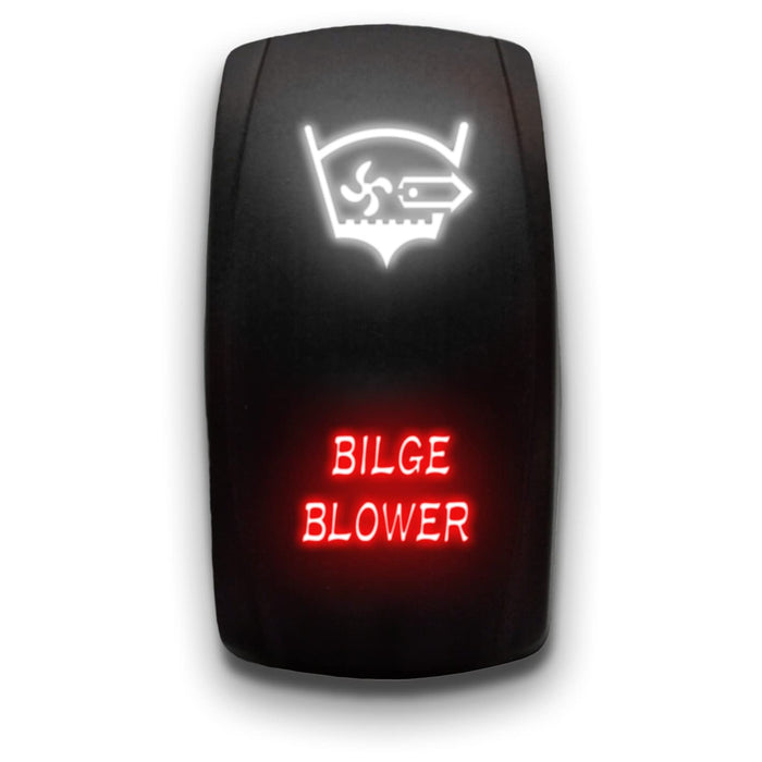 BILGE BLOWER - Laser Etched 5-Pin Single Pole Single Throw Vertical Rocker Switch ON-OFF SPST Toggle Switch 20A 12V