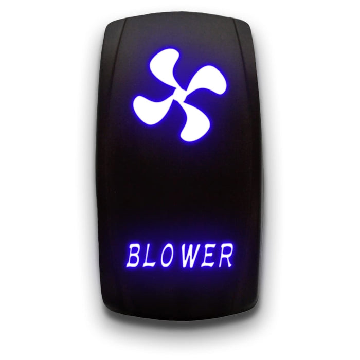 BLOWER - Laser Etched 5-Pin Single Pole Single Throw Vertical Rocker Switch ON-OFF SPST Toggle Switch 20A 12V