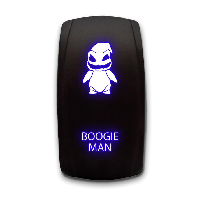 BOOGIE MAN - Laser Etched 5-Pin Single Pole Single Throw Vertical Rocker Switch ON-OFF SPST Toggle Switch 20A 12V