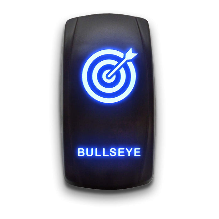 BULLSEYE - Laser Etched 5-Pin Single Pole Single Throw Vertical Rocker Switch ON-OFF SPST Toggle Switch 20A 12V