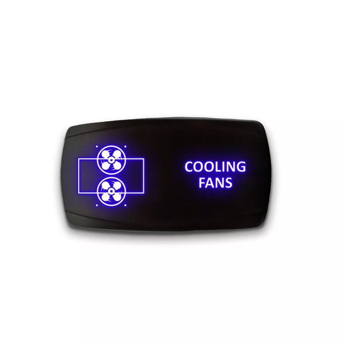 COOLING FANS - Laser Etched 5-Pin Single Pole Single Throw Horizontal Rocker Switch ON-OFF SPST Toggle Switch 20A 12V